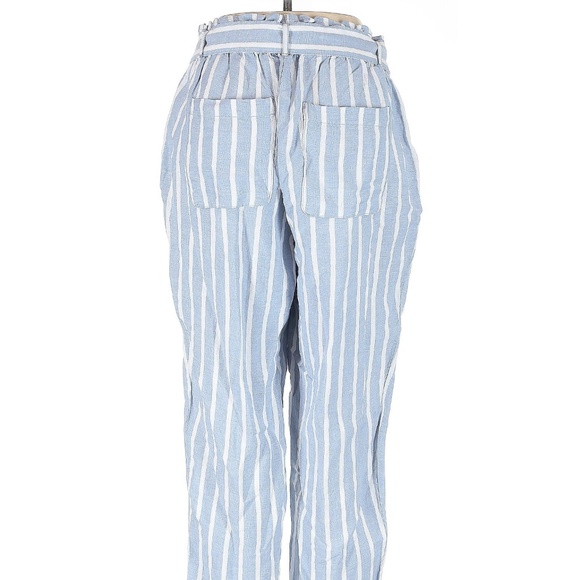 The Belted Paperbag Ankle Pant in Linen Blend Anne Taylor LOFT - Picture 3 of 4